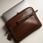 Multi pocket Laptop Pouch - Chocolate Brown