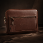 Multi pocket Laptop Pouch - Chocolate Brown