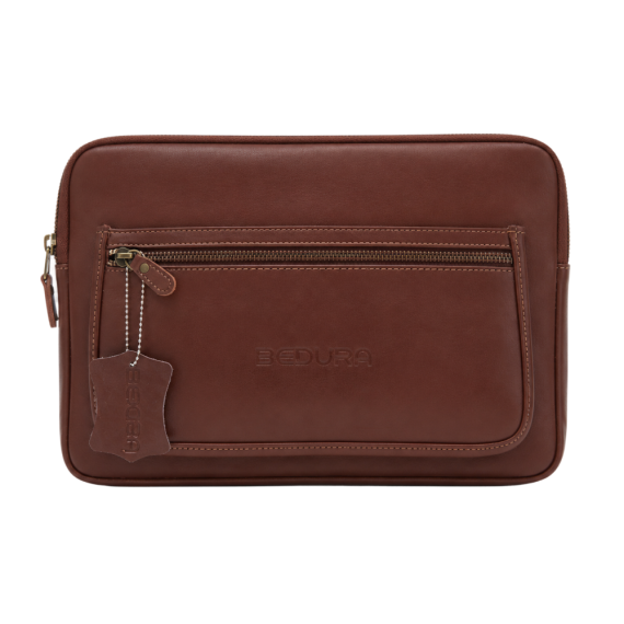 Multi pocket Laptop Pouch - Chocolate Brown